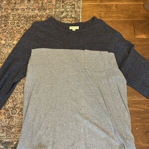 J.Crew mens blue long sleeve pocket tee | Size L